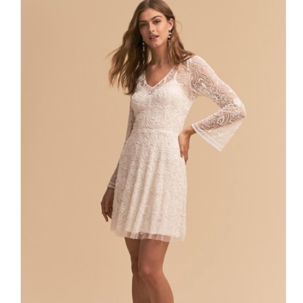 Lara "Channing" Dress, worn once, size 6, ivory